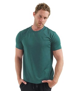 Camiseta de lana merino Superfina 100%, camiseta informal para hombre, camisetas transpirables de lana merina de secado rápido antiolor con cuello redondo para hombre - Product Image 3
