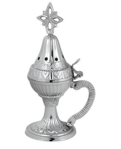 Best Selling Religious Utility Incense Burner Censer Silver Finished Incense Burner <b>Cross</b> <b>Top</b> High Engraved Wood High Brass - Product Image 2