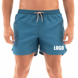 Short de Sport pour Homme avec Logo Personnalisé, Couleur Unie, Séchage Rapide, Pantalon d'Entraînement Surdimensionné Respirant avec Poches - Product Image 1