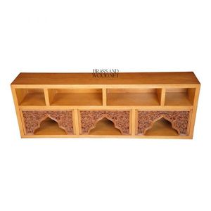 Meuble TV classique en bois avec bibliothèque intégrée - Product Image 3