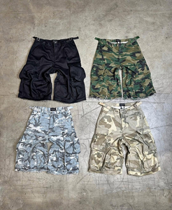 100% Cotton Custom <b>Men's</b> <b>Cargo</b> <b>Pants</b> High Quality Hip-Hop Mid Elastic Digital Printing Wash Tree <b>Camo</b> Stacked Jogger - Product Image 1