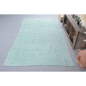 Tapis turc vintage rustique vert 5.5x11 pieds classique grande surface rectangle couloir motif laine peluche pile hauteur latex soutenu - Product Image 2