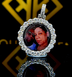 Pendentif en Moissanite personnalisé pour enfants, hommes, femmes, image personnalisée, pendentif Hip Hop en argent sterling 925 de qualité VVS - Product Image 1