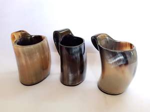 Real Buffalo Horn Whiskey Shot Cup Vintage Export Quality Hand Carved Drinking Horn Mug Ins Style <b>Glass</b> Whisky Cup BY HF CRAFTS - Product Image 4