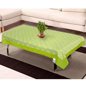 Trendy Woven Floral Square Home Accent 100% Cotton Printed Waterproof <b>Table</b> <b>Cloth</b> Durable Stylish for Weddings - Product Image 1