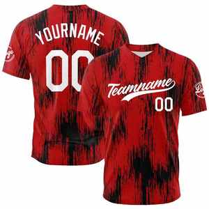 Maillot de baseball unisexe respirant à la mode Hip Hop Streetwear imprimé à manches courtes Service OEM Couleurs personnalisées 100% Polyester - Product Image 4