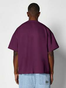OEM 300 GSM Heavy Weight Boxy <b>Fit</b> Cotton Polyester Drop Shoulder Oversized <b>Cropped</b> Boxy <b>T</b> <b>Shirts</b> for Men's - Product Image 2