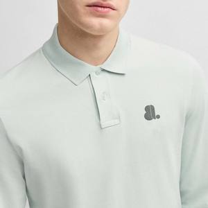 Camiseta de Fibra de Bambú Transpirable Informal Sólida para Hombre de la Mejor Calidad con Tapeta de Dos Botones, Tela Jersey Estampada Personalizada - Product Image 2