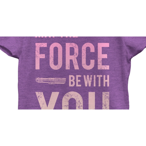 Maglietta Star Wars per Ragazze XL con Grafica 'May the Force Be with You' e Spada Laser, 100% Cotone Jersey con Decorazione Logo - Product Image 3