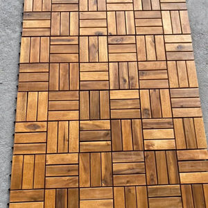 Dalles de terrasse en bois d'acacia faciles à installer, revêtement de sol extérieur à emboîtement - Product Image 1