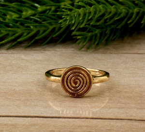 Nuevo 2024 geométrico espiral textura abierto Ajustable anillo mujer dedo joyería 18K oro sólido latón anillo mujer moda Acc - Product Image 5