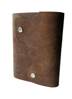 Carnet de croquis de voyage personnalisé en cuir fait main, style vintage, avec couverture souple, pages vierges, bordure festonnée et fermeture à bouton, 100 feuilles