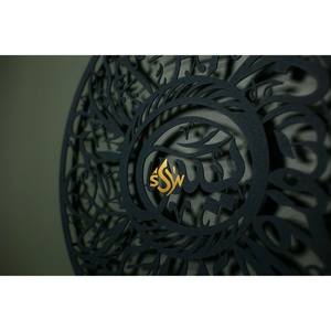 ศิลปะแขวนผนังสีดำดีไซน์ที่น่าชื่นชมสำหรับงานประดิษฐ์ตัวอักษรอิสลามงานโลหะรูปทรงที่กำหนดเองศิลปะผนังโลหะในราคาที่เหมาะสมในอินเดีย - Product Image 2