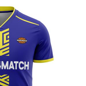 Made4Match Maillot de football à manches courtes pour hommes de saison rétro Logo personnalisé Service de gros OEM disponible - Product Image 4