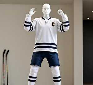 Jersey de Hockey sobre hielo personalizado con logotipo bordado por sublimación de poliéster 100% cosido superior de alta calidad, ropa transpirable - Product Image 5