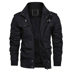 Chaquetas de Hombre de Alta Calidad, Cortavientos, Abrigos de Otoño Invierno, Chaquetas Bomber con Múltiples Bolsillos, Cuello Alto, Estilo Motociclista - Product Image 3