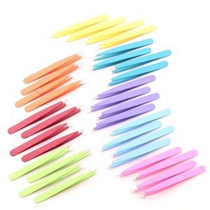 Pince à épiler personnalisée en acier inoxydable, antistatique, légère, colorée, à pointe inclinée et pointue, pour l'épilation des sourcils, marque privée - Product Image 5