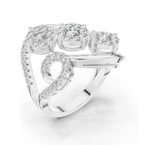 Anillo de Diamantes de Laboratorio de 1.298 CT para Mujer, Claridad VVS-VS, Diamante CVD, Oro de 18KT, 14KT, 10KT y Plata 925, Oro Rosa, Amarillo, Blanco - Product Image 4