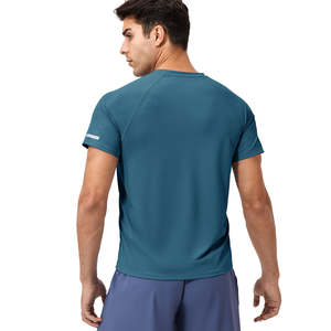 เสื้อยืดออกกำลังกายผ้า100% ผู้ชายสะท้อนแสงระบายอากาศได้ดีเสื้อฝึกซ้อมกลางแจ้งผ้าคอตตอนแห้งเร็วทรงหลวม - Product Image 5