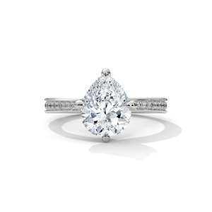 แหวนหมั้นเพชรแบบตัดทรงลูกแพร์สีทอง10K 14K 18K ประดับเพชรที่ปลูกในห้องปฏิบัติการได้รับการรับรองจาก GIA - Product Image 3