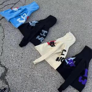 Sudadera con capucha con bordado desgastado unisex Ropa de calle para hombre Producto superior de Pakistán Sudaderas con capucha fabricadas en venta - Product Image 4