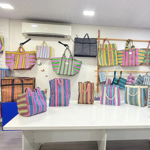 ถุงผ้าช็อปปิ้งแบบใช้ซ้ำได้เป็นมิตรกับสิ่งแวดล้อมถุงผ้าไนลอนทำจากพลาสติกรีไซเคิลออกแบบได้ตามต้องการ - Product Image 1