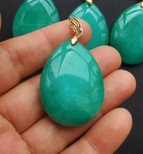 Serene <b>Charm</b> Emerald Green Jade <b>Heart</b> Teardrop Pendant Sterling Silver Natural Polished Gemstone IGI Certified Elegance - Product Image 4