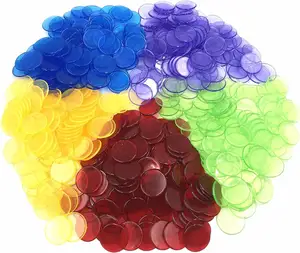 High Transparency and Durability Trading Bulk Red Custom Colorful Game 1 Euro Plastic Coin