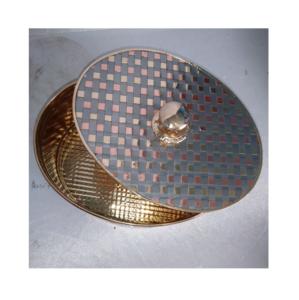 หรูหราทองเหลืองโลหะแมตต์ชามออกแบบเป็นมิตรกับสิ่งแวดล้อมเครื่องใช้ในครัวทำด้วยมือขายร้อนที่มีคุณภาพสูงทองเหลืองเสร็จสิ้น - Product Image 1