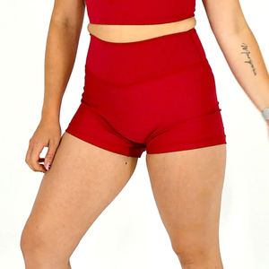 Haute qualité Sublimation été taille haute sport femmes Shorts femmes Sexy GYM Yoga course court vêtements pour femmes - Product Image 3