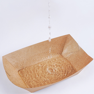 Disposable <strong>Small</strong> Size Kraft <strong>Paper</strong> Boat Food Snack Tray <strong>Paper</strong> <strong>Plates</strong> for Food Takeaway Wedding Part Street Fast Food - Product Image 6