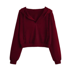 Sudaderas con capucha recortadas para mujer basadas en MOQ de proveedores de Pakistán que ofrecen estilos OEM ODM para ropa moderna y líneas de ropa al por menor - Product Image 1