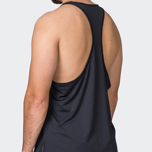 Camiseta sin mangas con logotipo personalizado Hipster de 270gsm, camiseta sin mangas recortada en blanco de 100% algodón para hombre - Product Image 3