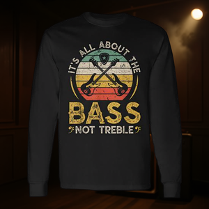 T-shirt à manches longues pour guitaristes de basse électrique rétro - C'est tout ce qui compte pour la basse - Produit promotionnel - Product Image 3