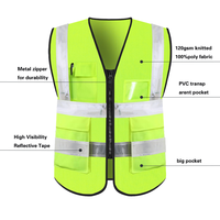 Gilet de sécurité réfléchissant respirant multicolore avec logo personnalisé - Haute visibilité, LED clignotante et imperméable pour le travail en extérieur