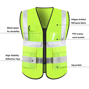 Gilet di Sicurezza Riflettente Traspirante Multicolore con Logo Personalizzato - Alta Visibilità con LED Lampeggiante e Impermeabile <span class=keywords><strong>per</strong></span> Lavoro all'Aperto - Product Image 6