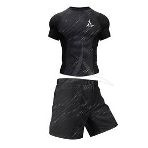 Conjunto de Pantalones Cortos de Compresión para Hombre de Color Sólido con Cintura Elástica, Diseño Casual, Logotipo Personalizado, Secado Rápido, Spandex/Poliéster - Product Image 6