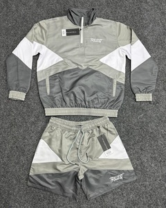 Streetwear dernier modèle personnalisé prix d'usine ensemble short et coupe-vent survêtement ensemble short et veste de haute qualité pour hommes - Product Image 4