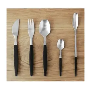 Stainless Steel Wrought Twig Design Handle Cutlery Set Silverware Matte Cutlery Set Restaurant Dishwasher and Food Safe
