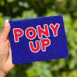 Choice Beautiful Fancy Handmade <b>Beaded</b> Embroidery <b>PONY</b> UP Coin Pouch With Stylish Elegant Premium Look From India - Product Image 1