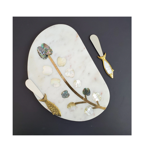 Posavasos de mármol azul natural de alta calidad al por mayor con alfombrillas y almohadillas de cocina de latón a la moda a bajo precio - Product Image 5