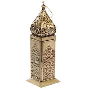 Lanterne LED marocaine en fer forgé pour la maison décorative aux chandelles Eid et Ramadan évider le matériau métallique - Product Image 3