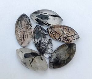 Natural Multicolor AAA + Lavira Rutile Marquise cabujón piedras preciosas sueltas varios tamaños parte posterior plana calibrado para venta al por mayor - Product Image 3