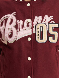 Veste universitaire courte pour femme 2025, couleur personnalisée, respirante, imperméable, séchage rapide, laine/polyester, nylon, col rond, logo personnalisé, OEM - Product Image 6