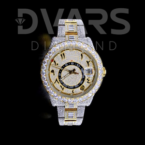 Montre Hip Hop Unisexe Entièrement Sertie de Diamants Glacés VVS Moissanite Mouvement Automatique ETA Cadran en Verre Fait Main Luxe - Product Image 2