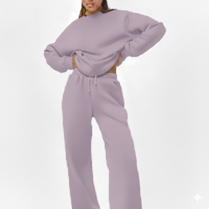 Conjunto Deportivo Moderno para Mujer, Estilo Informal de Dos Piezas para Otoño, Estilo Jogger, Transpirable, para Uso Diario y Comodidad en la Calle - Product Image 1