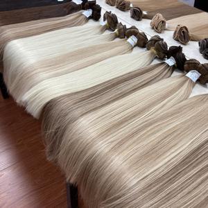 Top Quality Hair Luxury Double Drawn Remy 100% Natural Virgin Raw Human Hair Invisible Seamless <b>Clip</b> in Hair Extension - Product Image 4