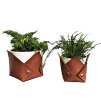 Pot Gantung & Vas Bunga Kulit Premium Modern untuk Dekorasi Rumah Dalam Ruangan Desain Prancis FD0000236 Buatan Prancis