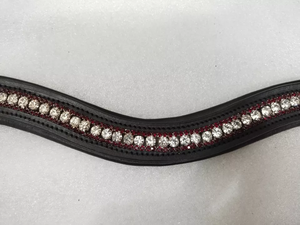 ADEEFA - Hermosa Diadema India de Cuero Genuino con 3 Hileras de 8mm/6mm para Montar a Caballo. - Product Image 4