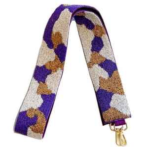 Ceinture de sac à main pour femme en perles de graines brodées à la main, design étoiles, style Mardi Gras, fabriquée en Inde - Product Image 3